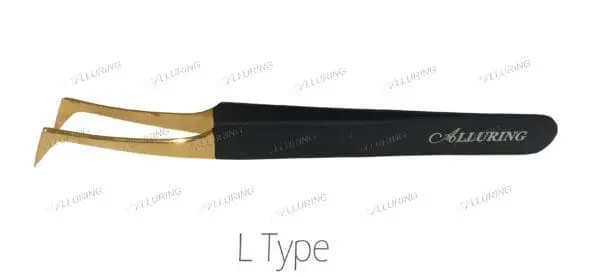 A black and gold metal handle with the word " l type ".