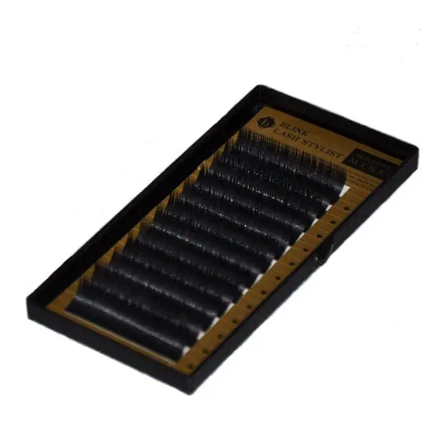 A tray of black lashes in the middle of it