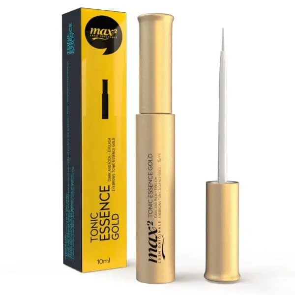 A box and tube of eyeliner with the packaging.
