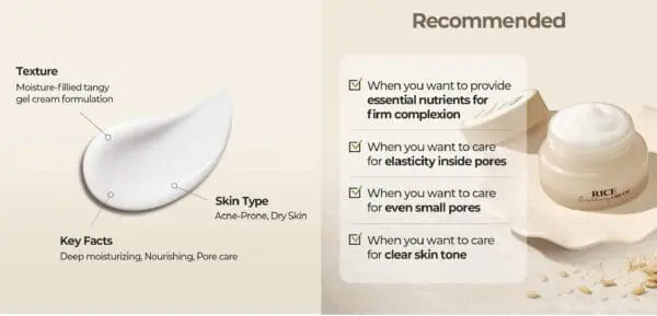 SKINFOOD Rice Daily Brightening Cream – Hydrating Moisturizer with Rice Extract for Radiant Skin, Replenishing, Whitening, Deep Hydrating, Dark Spot Correcting, Vegan, 60ml/2fl.oz. - Image 2