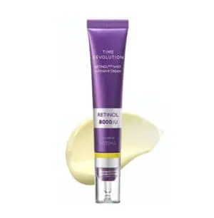 MISSHA Time Revolution Retinol 8000 Shot Intensive Cream 25ml – High-Potency Anti-Aging Night Cream with Encapsulated Retinol & Probiotics