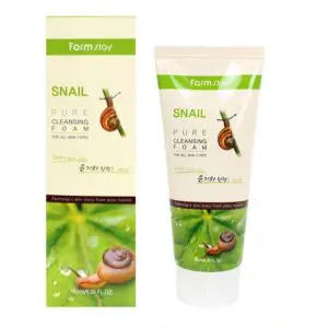 FarmStay Pure Snail Foam Cleanser 180ml – Deep Cleansing with Snail Mucin for Smooth, Hydrated Skin