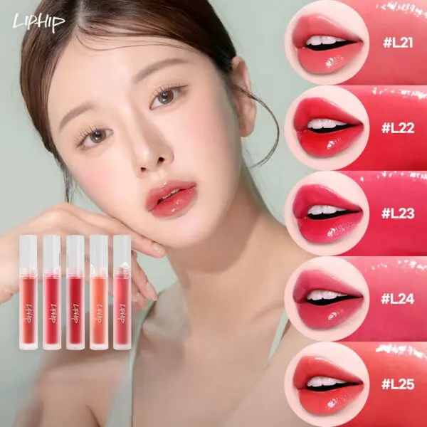 LipHip Glossy Lip Tint – Long Lasting Hydrating Lip Stain with Shine Finish – Lightweight, Non-Sticky Formula – Korean Lip Makeup - Image 2
