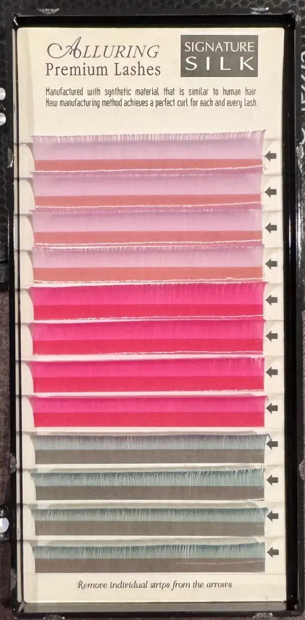 Alluring Volume Color Lashes Light Purple, Pink & Green C .07mm - Image 2