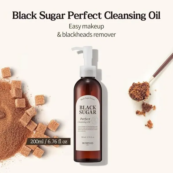 SKINFOOD Black Sugar Perfect Cleansing Oil – 6.76 oz - Image 3