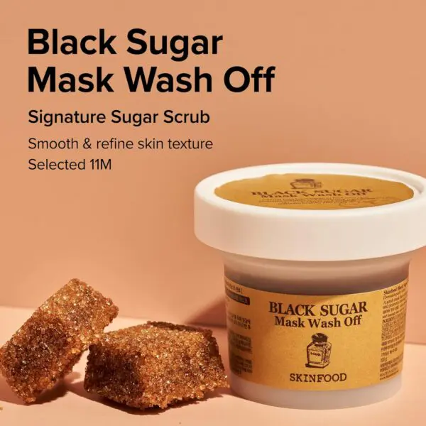 SKINFOOD Black Sugar Mask Wash Off – 4.23oz Exfoliator