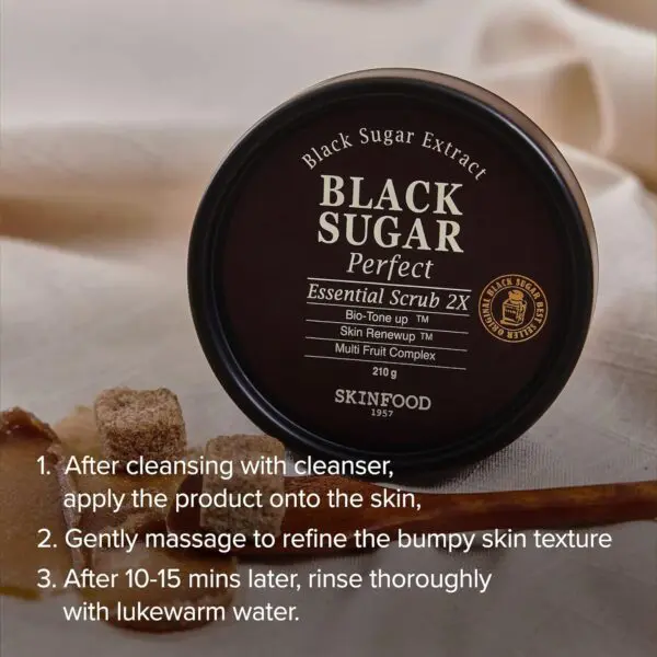 SKINFOOD Black Sugar Mask Wash Off – 4.23oz Exfoliator - Image 5