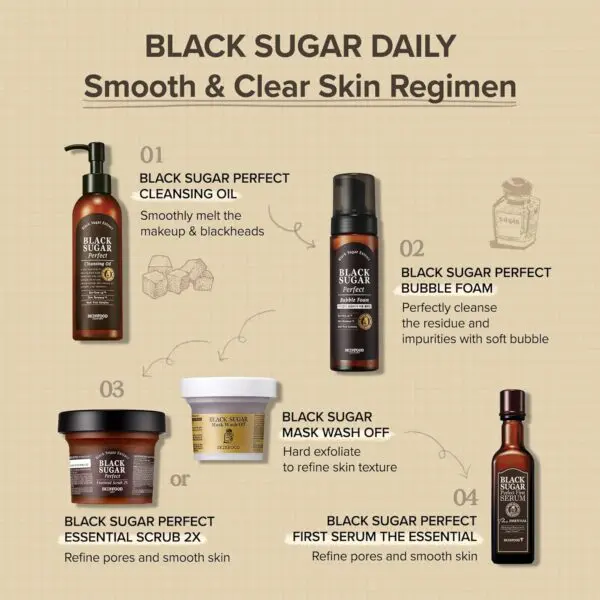 SKINFOOD Black Sugar Mask Wash Off – 4.23oz Exfoliator - Image 6