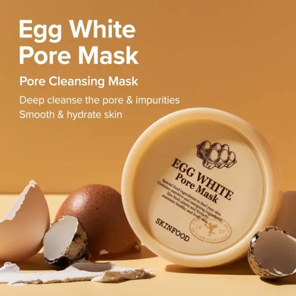 SKINFOOD Egg White Pore Mask – 120g Pore Refining Care - Image 2
