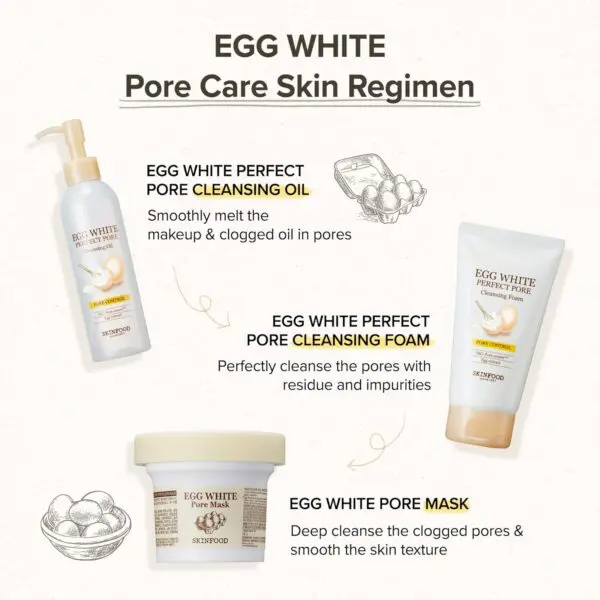 SKINFOOD Egg White Pore Mask – 120g Pore Refining Care - Image 6