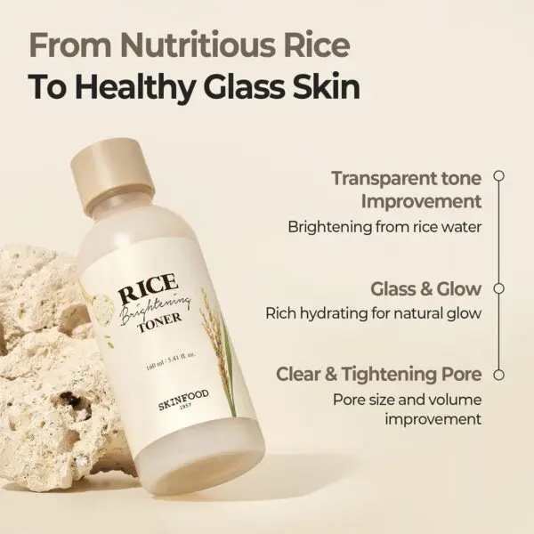 SKINFOOD Rice Brightening Toner – 5.41 fl oz - Image 4