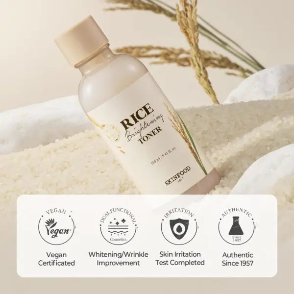 SKINFOOD Rice Brightening Toner – 5.41 fl oz - Image 8