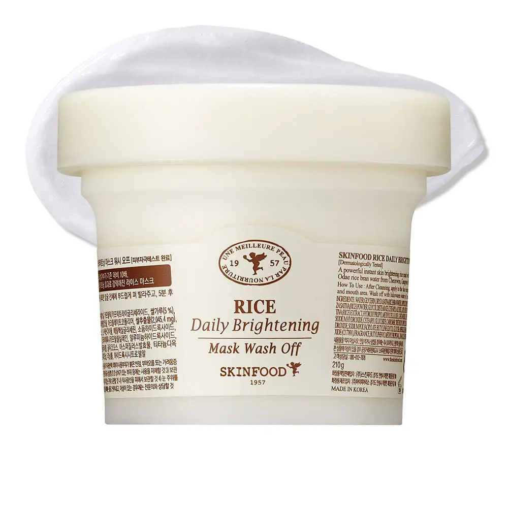 SKINFOOD Rice Daily Mask – 210g Exfoliating Scrub Wash-Off