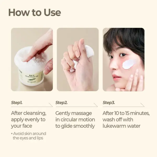 SKINFOOD Rice Mask Wash Off – 4.23oz Gentle Exfoliation - Image 8