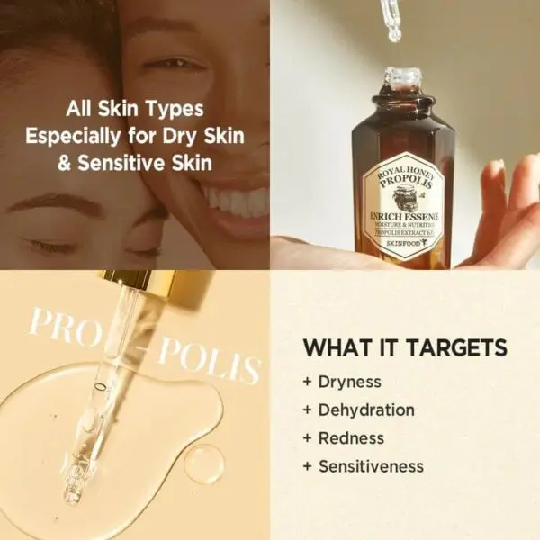 SKINFOOD Royal Honey Propolis Essence – 1.69 fl oz Serum - Image 3