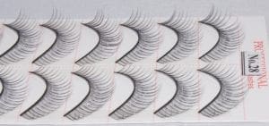 A close up of several pairs of false eyelashes