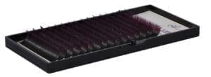 A black box with purple and white stripes on it