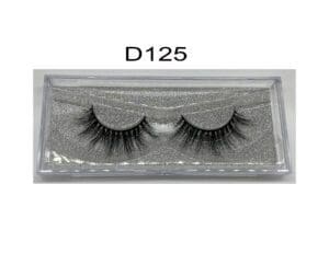 A pair of false eyelashes in a box.