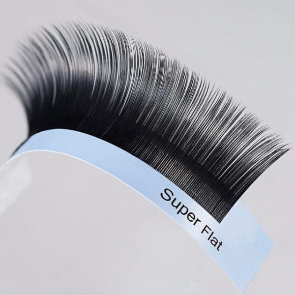 A close up of the super fine lashes