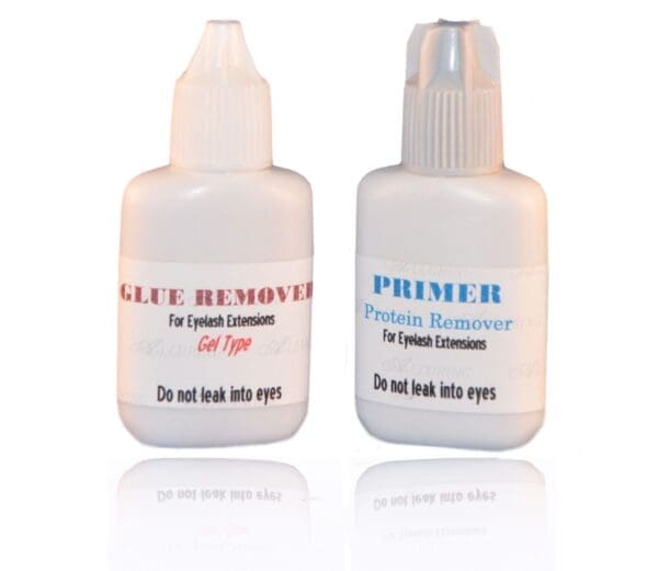 A bottle of glue remover and primer