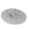 A white plate with black lines on it