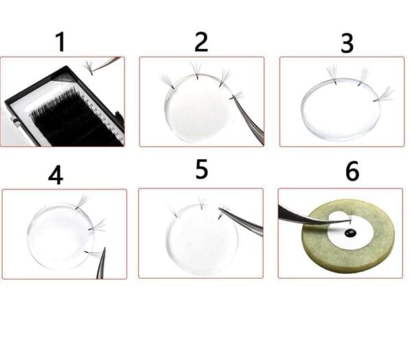 A picture of six steps to make a round ring.