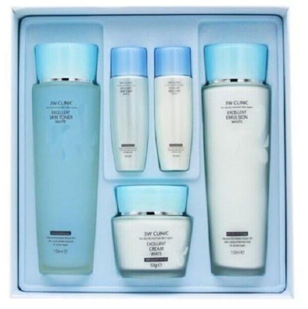 3W Clinic Excellent White Skin care Set Anti Aging Whitening 3 PC Set