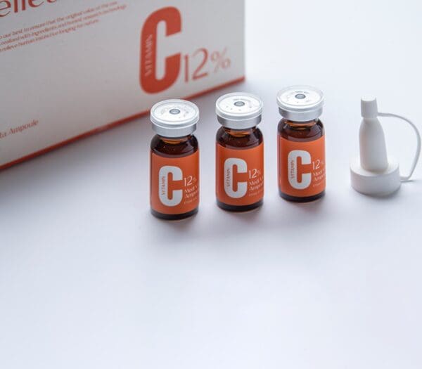 Vitamin C 12 Ampoule Brightening Serum, Dark Spot Remover, Facial Serum -10ml x3