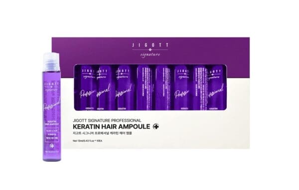 Jigott Signature Keratin Hair Ampoule 13ml x10 – Professional Repair Treatment for Damaged Hair