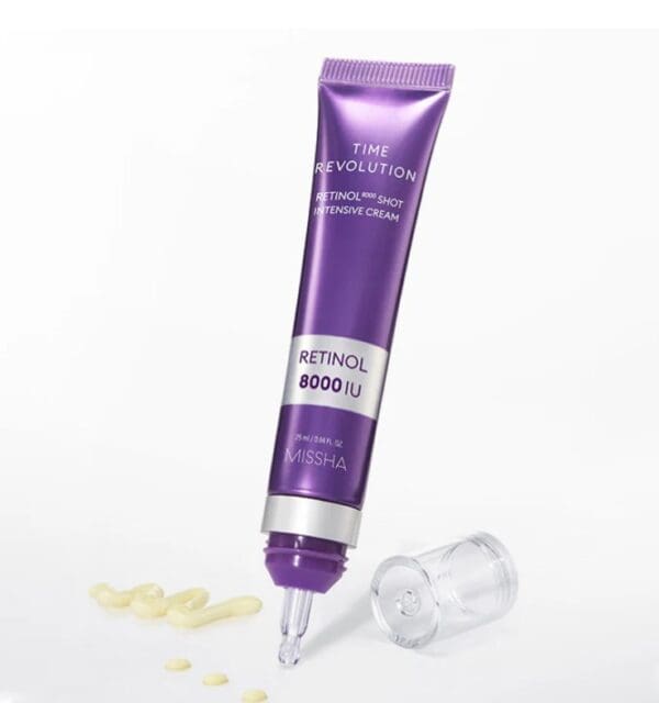 MISSHA Time Revolution Retinol 8000 Shot Intensive Cream 25ml – High-Potency Anti-Aging Night Cream with Encapsulated Retinol & Probiotics - Image 4