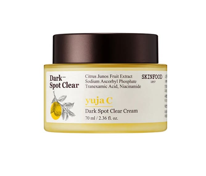 SKINFOOD Yuja-C Dark Spot Clear Cream 70ml – Brightening Vitamin C Face Moisturizer for Dark Spots & Hyperpigmentation